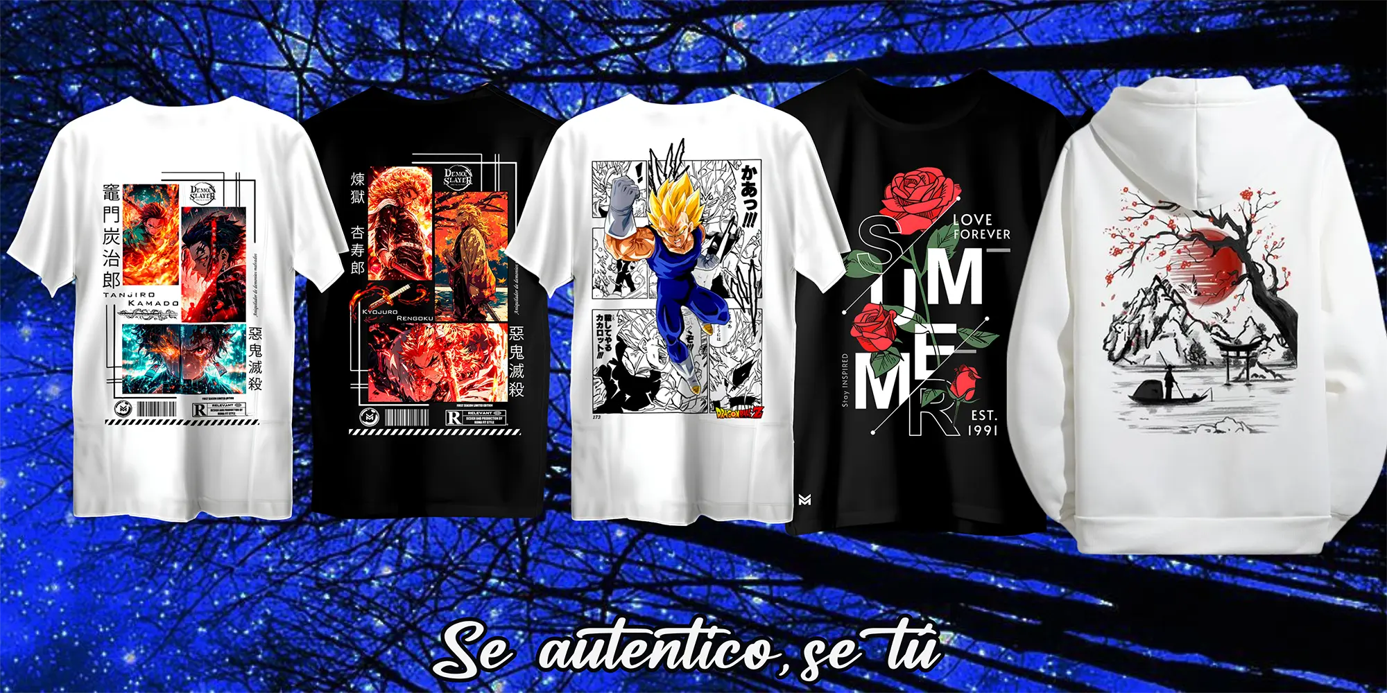 Venta de polos personalizados de anime, streetwear, urbano, etc