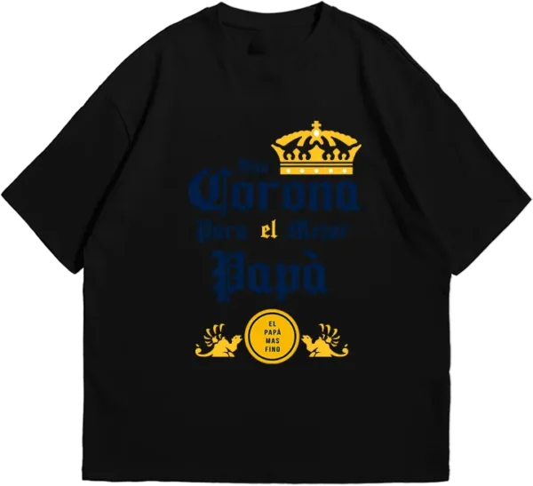 Polo Personalizado Papá: Diseño Cerveza 'Corona para el Mejor Papá