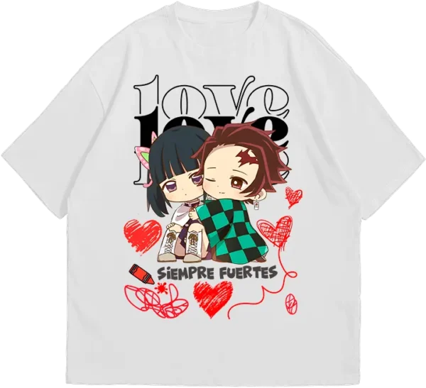Un homenaje a la pareja de Kimetsu no Yaiba, Tanjiro y Kanao, con un diseño chibi lleno de amor y determinación. Su estampado vibrante y su tela gruesa de algodón 20/1 aseguran comodidad y resistencia en cada batalla del día a día. ¡Para los fans del anime que creen en el amor y la fuerza! Si necesitas ajustes o más detalles, dime. ¡Espero que te gusten! 😃🔥
