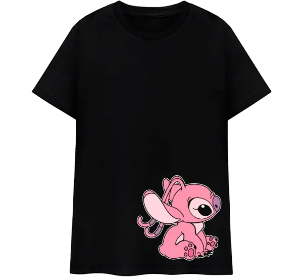 Polo Stitch y Angel – Amor Incondicional Demuestra tu amor con este adorable polo de Stitch y Angel. Un diseño tierno y vibrante que captura la esencia de esta icónica pareja extraterrestre.