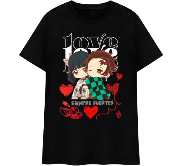 Un homenaje a la pareja de Kimetsu no Yaiba, Tanjiro y Kanao, con un diseño chibi lleno de amor y determinación. Su estampado vibrante y su tela gruesa de algodón 20/1 aseguran comodidad y resistencia en cada batalla del día a día. ¡Para los fans del anime que creen en el amor y la fuerza!