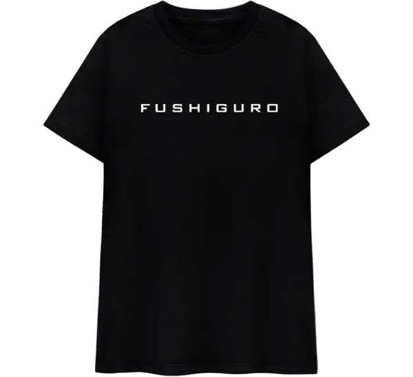 Polo negro de algodón con diseño inspirado en Toji Fushiguro de Jujutsu Kaisen. Ilustración a todo color con detalles gráficos en estilo cyberpunk y tipografía japonesa. Ideal para fans del anime y la moda streetwear.
